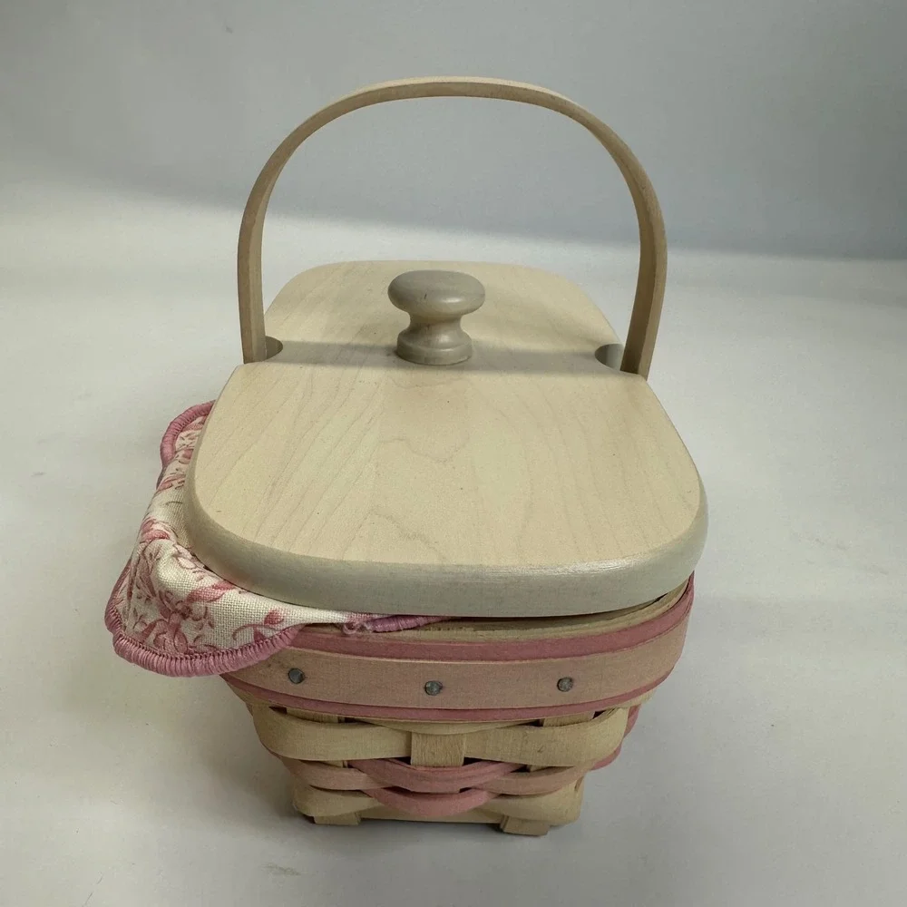 Longaberger 2000 Horizon of Hope Basket Wood Lid Liner Protector American Cancer
